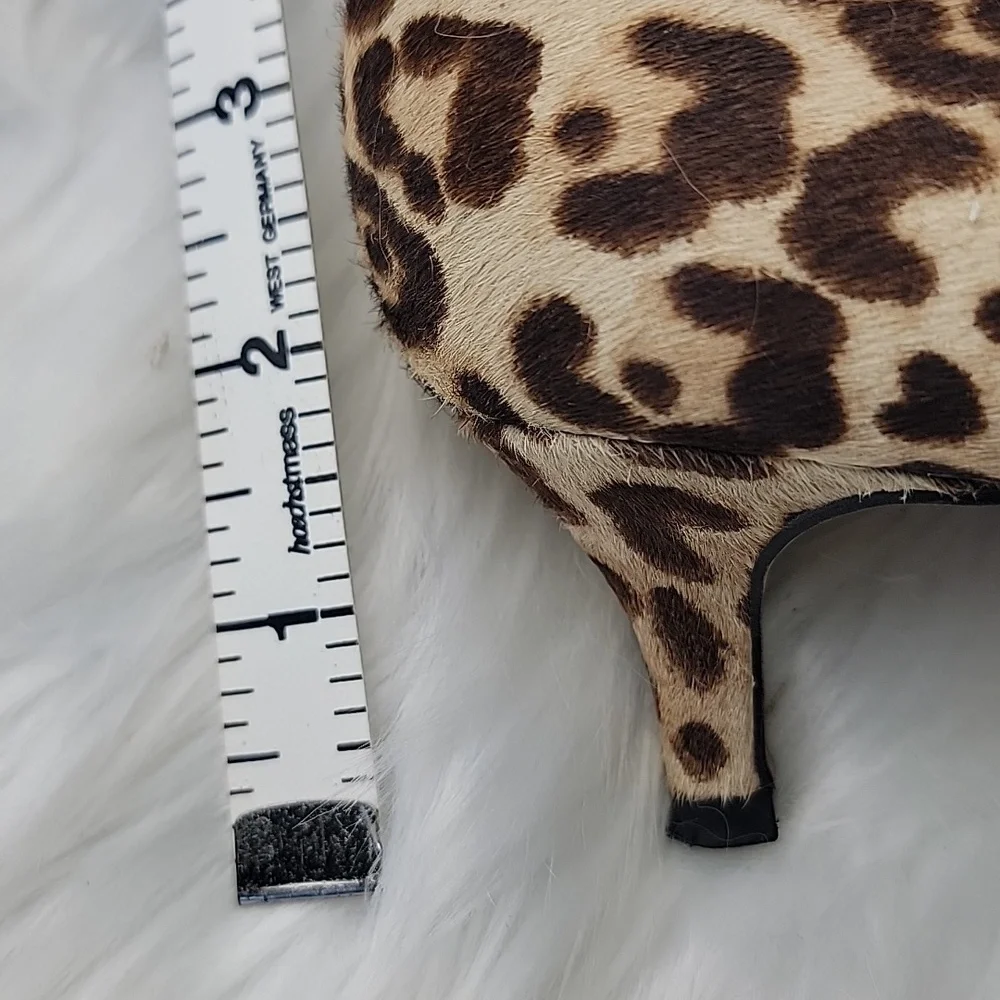 SAM EDELMAN Dori Cheetah Leopard Calf Hair Printed Office Party Kitten Heels 6.5 - Picture 13 of 13